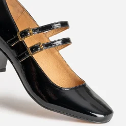Eram Escarpins^Babies à talon e cuir verni NOIR