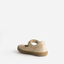 Buggy Ballerines^Babies en cuir irisé à scratch BEIGE