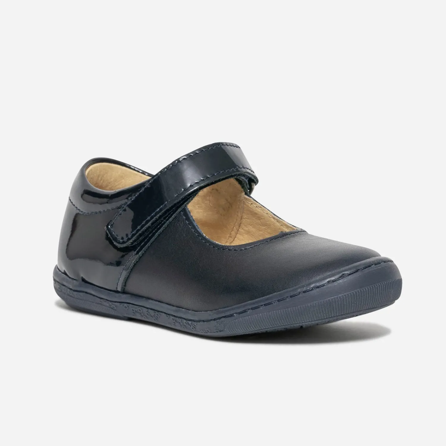 Eram Ballerines^Babies bleu en cuir et verni MARINE