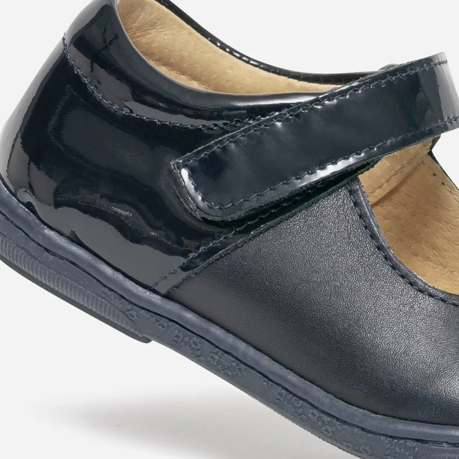 Eram Ballerines^Babies bleu en cuir et verni MARINE