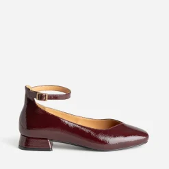Eram Ballerines^Babies verni décolleté cœur BORDEAUX