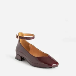 Eram Ballerines^Babies verni décolleté cœur BORDEAUX