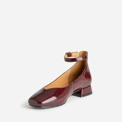 Eram Ballerines^Babies verni décolleté cœur BORDEAUX