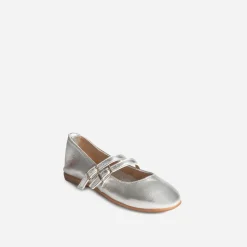 Buggy Ballerines^Babies ée cuir ARGENT
