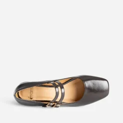 Eram Ballerines^Babies foncé double bride MARRON