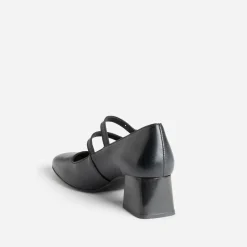 Eram Escarpins^Babies cuir à fines brides NOIR