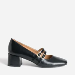 Eram Escarpins^Babies double bride à talon NOIR