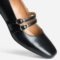 Eram Escarpins^Babies double bride à talon NOIR