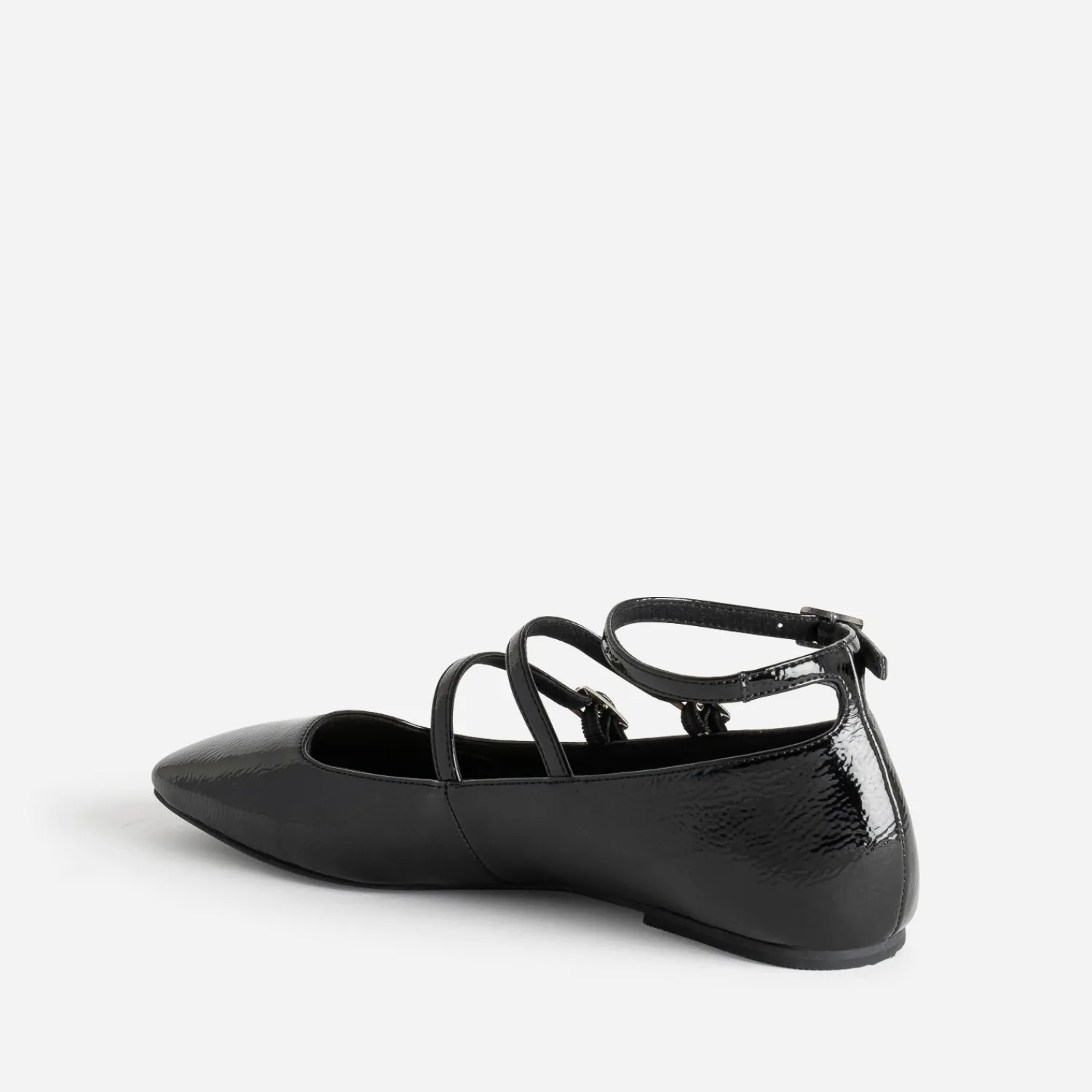 Eram Ballerines^Babies e vernie à triple bride NOIR