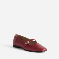 Eram Ballerines^Babies plate à bride ROUGE