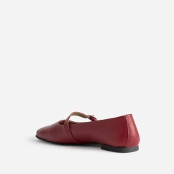 Eram Ballerines^Babies plate à bride ROUGE