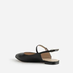 Eram Ballerines^Babies slingback e cuir bout pointu NOIR