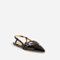 Texto Ballerines^Babies slingback e vernie NOIR