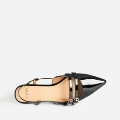 Texto Ballerines^Babies slingback e vernie NOIR