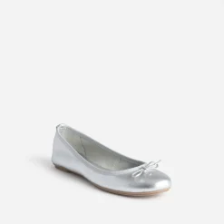 Eram Ballerines^Ballerine ée en cuir à petit nœud ARGENT