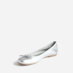 Eram Ballerines^Ballerine ée en cuir à petit nœud ARGENT