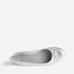 Eram Ballerines^Ballerine ée en cuir à petit nœud ARGENT