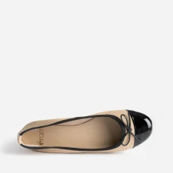 Eram Ballerines^Ballerine en cuir à petit nœud BEIGE