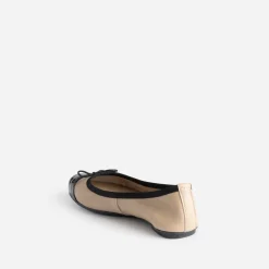 Eram Ballerines^Ballerine en cuir à petit nœud BEIGE