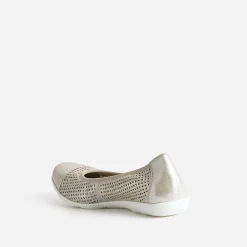Caprice Ballerines^Ballerine dée élastiquée en cuir perfé OR