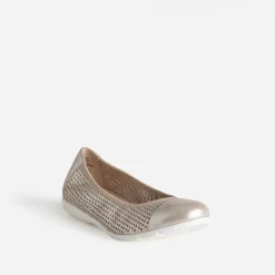 Caprice Ballerines^Ballerine dée élastiquée cuir ajouré OR