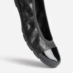 Caprice Ballerines^Ballerine e élastiquée à bout verni NOIR