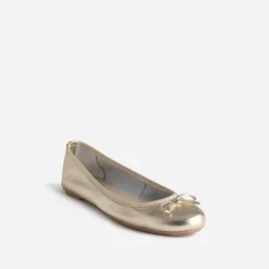 Eram Ballerines^Ballerine dée en cuir avec nœud OR