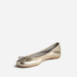 Eram Ballerines^Ballerine dée en cuir avec nœud OR