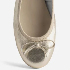 Eram Ballerines^Ballerine dée en cuir avec nœud OR