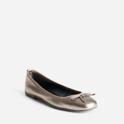 Eram Ballerines^Ballerine dorée foncée en cuir METALISE