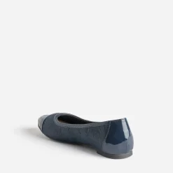 Eram Ballerines^Ballerine effet python et verni MARINE