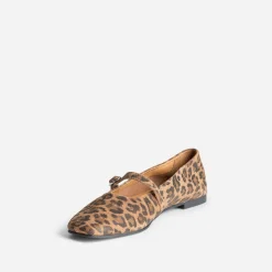 Eram Ballerines^Ballerine marron cuir imprimé léopard IMPRIME