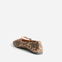 Eram Ballerines^Ballerine marron cuir imprimé léopard IMPRIME