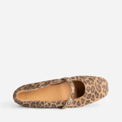 Eram Ballerines^Ballerine marron cuir imprimé léopard IMPRIME