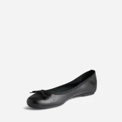 Eram Ballerines^Ballerine e en cuir avec noeud NOIR