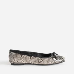 Eram Ballerines^Ballerine noire imprimé effet python IMPRIME