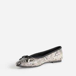 Eram Ballerines^Ballerine noire imprimé effet python IMPRIME