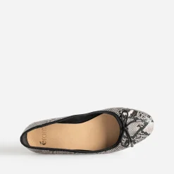 Eram Ballerines^Ballerine noire imprimé effet python IMPRIME