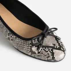 Eram Ballerines^Ballerine noire imprimé effet python IMPRIME