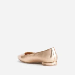 Eram Ballerines^Ballerine rose cuivré métallisé à bout carré METALISE
