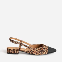 Eram Ballerines^Ballerine slingback beige effet léopard IMPRIME