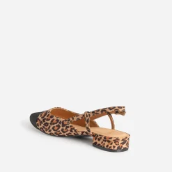 Eram Ballerines^Ballerine slingback beige effet léopard IMPRIME