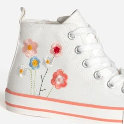 Buggy Baskets^Basket he toile broderie fleurs BLANC