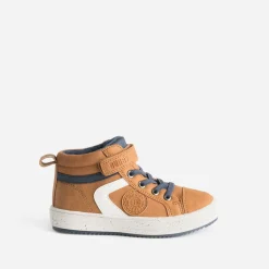 Buggy Chaussures Montantes^Basket camel, écru et marine COGNAC