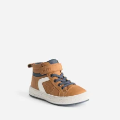 Buggy Chaussures Montantes^Basket camel, écru et marine COGNAC