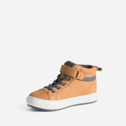 Buggy Chaussures Montantes^Basket camel, écru et marine COGNAC