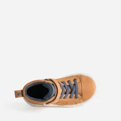 Buggy Chaussures Montantes^Basket camel, écru et marine COGNAC