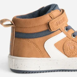 Buggy Chaussures Montantes^Basket camel, écru et marine COGNAC