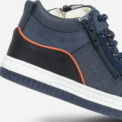 Buggy Chaussures Montantes^Basket marine zippée BLEU