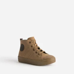 Buggy Chaussures Montantes^Basket éco-conçue camel en cuir COGNAC